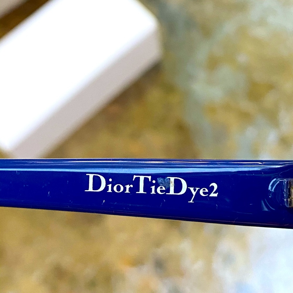Christian Dior Blue Acetate Tie Dye Sunglasses - Picture 11 of 16